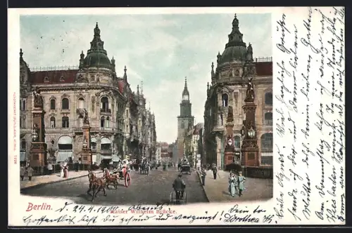 AK Berlin, Partie auf der Kaiser Wilhelm Brücke