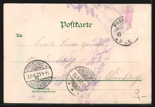 Lithographie Berlin, I. Gennaio, Kaiser Wilhelm I. Nationaldenkmal