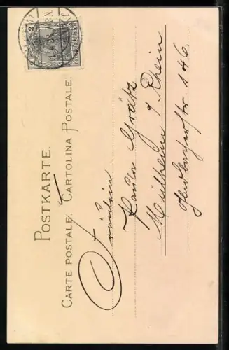 AK Junger Mann sammelt für seine Liebste bunt gefärbte Eier, Fröhliche Ostern