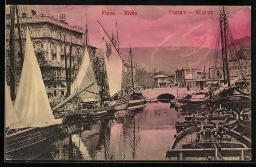 AK Fiume, Rieka, Panorama