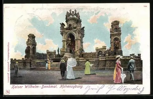 AK Hohensyburg, Blick auf Kaiser Wilhelm-Denkmal