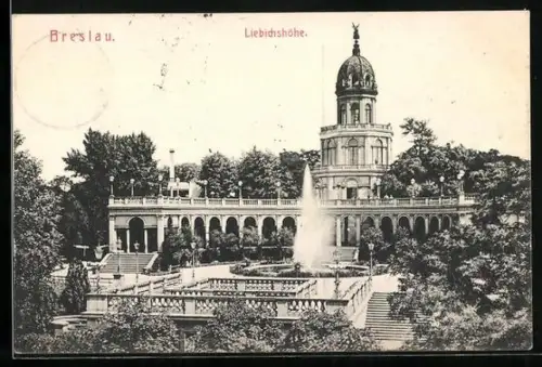 AK Breslau, Liebichshöhe mit Anlagen
