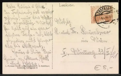 AK Trofaiach, Ortsansicht mit Gösseck aus der Vogelschau