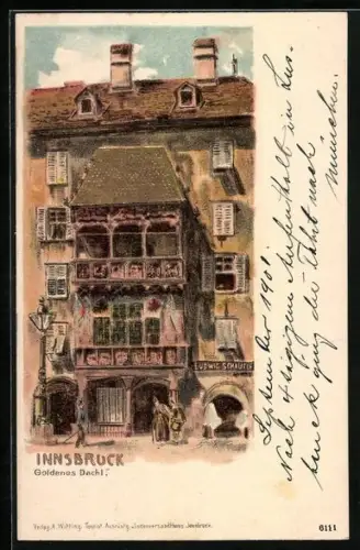 Lithographie Innsbruck, Goldenes Dachl