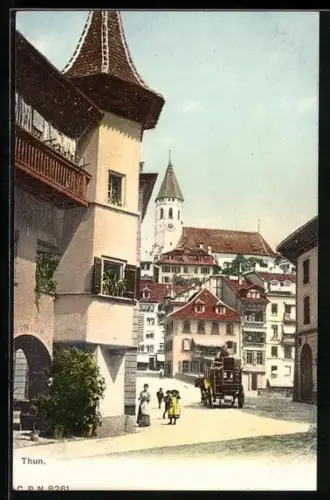 AK Thun, Strassenpartie im Ort