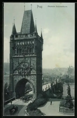 AK Prag / Praha, Altstädter Brückenturm