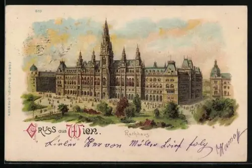 Lithographie Wien I, Rathaus