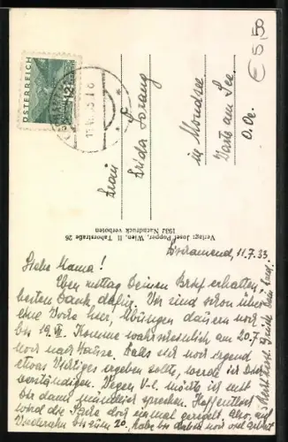 AK Fischamend /N.-Ö., Ortspartie an der Brücke, Blick zum Torbogen