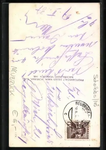 AK Scheibbs, Neubruck, Blick von der Luegerbrücke zum Allingerhaus