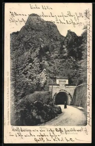 AK Traunkirchen, Franz Josefs Tunnel mit Sonnstein