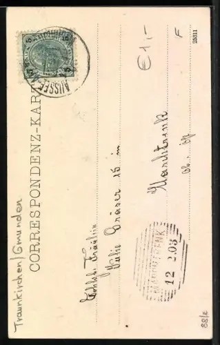 AK Traunkirchen, Franz Josefs Tunnel mit Sonnstein