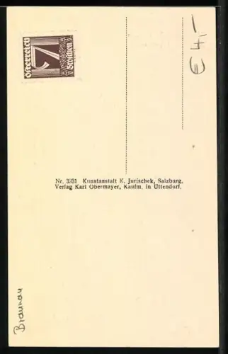 AK Uttendorf /O.-Oe., Blick vom Pfarrerberg