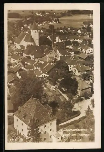 AK Raab im Innkreis, Totalansicht, Fliegeraufnahme