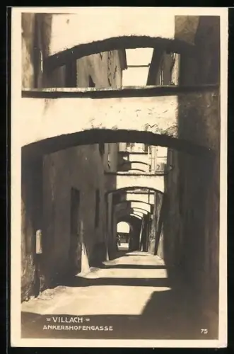 AK Villach, Blick in die Ankershofengasse