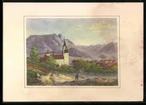 AK Mariazell, Ortsansicht vor 200 Jahren nach einem alten Stich, 800jähriges Jubiläum der Stadt 1157 - 1957