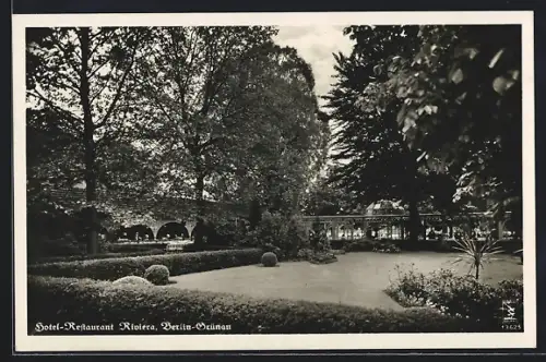 AK Berlin-Grünau, Hotel-Restaurant Riviera, Inh. J. Bittner