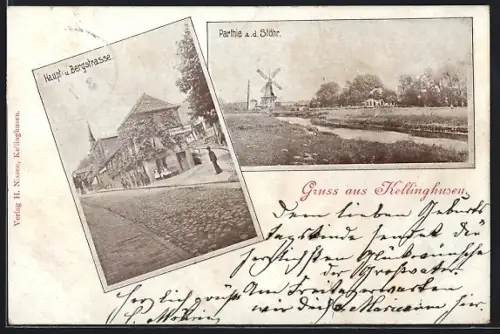 AK Kellinghusen, Haupt- und Bergstrasse, Parthie a. d. Stöhr