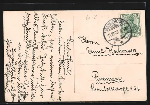 AK Wangerooge, Strandszene mit Strand-Hotel und Villa Gerken