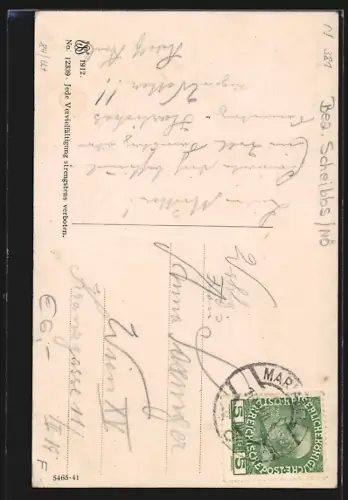 AK St. Anton a. d. Jessnitz, Blick zur Kirche mit Bach