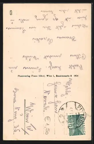 AK Pitten, Ortsansicht vom Wasser aus