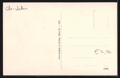 AK Wallsee an der Donau, Ortsansicht vom Wasser aus