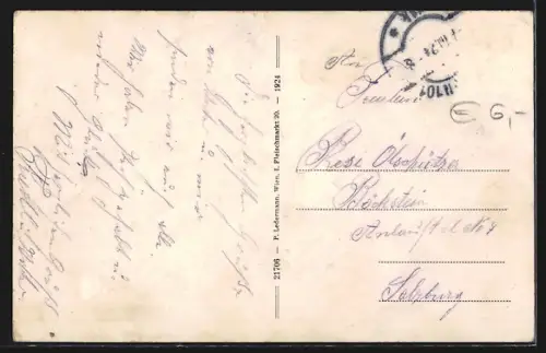 AK Klein Reifling /N.-Oe., Teilansicht mit Bergen