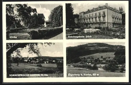 AK Kasten, Kirche, Erholungsheim Dörfl, Hegerberg
