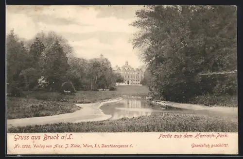 AK Bruck a. L., Partie aus dem Harrach-Park