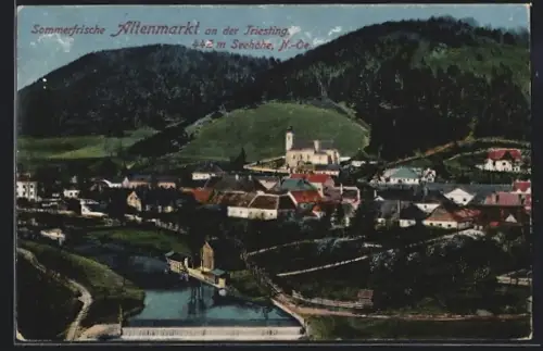 AK Altenmarkt an der Triesting, Teilansicht mit Kirche