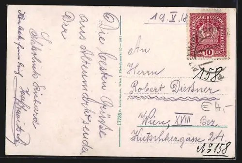 AK Altenmarkt an der Triesting, Teilansicht mit Kirche