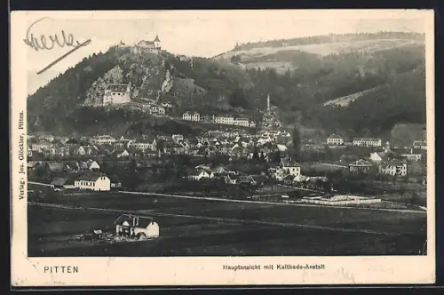 AK Pitten, Hauptansicht mit Kaltbade-Anstalt