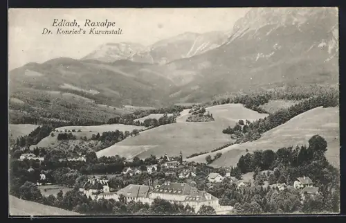 AK Reichenau an der Rax, Edlach, Raxalpe, Dr. Konried`s Kuranstalt