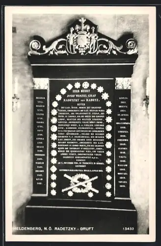 AK Heldenberg /N. Ö., Radetzky-Gruft