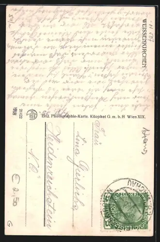 AK Weissenkirchen, Teilansicht mit Kirche