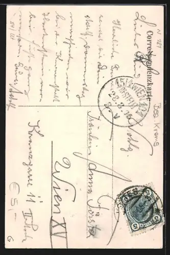 AK Weinzierl am Walde, Kuranstalt Burg Hartenstein von oben