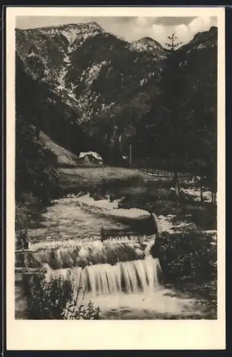 AK Neuberg an der Mürz, Kaarlgraben, Thalherbege zu den sieben Quellen, Ortspartie