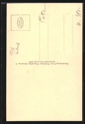 AK Maria Wörth, Kirche mit Flurkreuz
