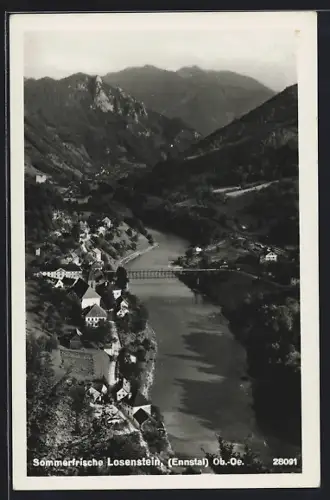 AK Losenstein im Ennstal, Teilansicht mit Brücke