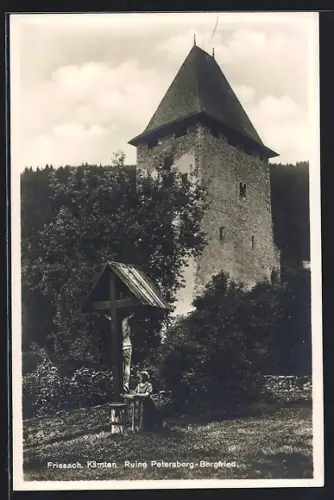 AK Friesach /Kärnten, Ruine Petersberg-Bergfried