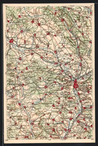 AK Coburg, Landkarte der Umgebung