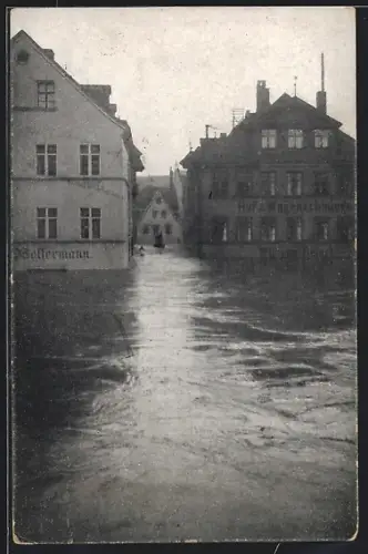 AK Nürnberg, Hochwasser-Katastrophe 5.2.1909, Am Sand