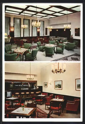 AK Hamburg-Neustadt, Hotel Alster-Hof, Esplanade 12, Innenansichten