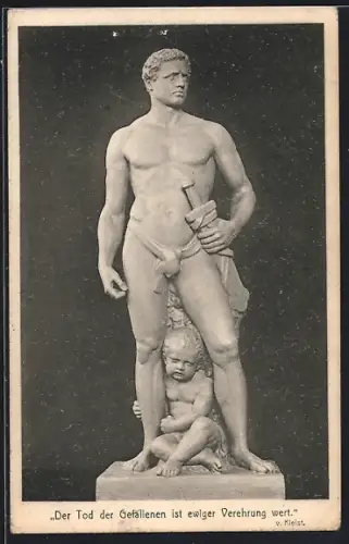 AK Fürth / Bayern, Festpostkarte zum Garnisonstag 1922, Statue