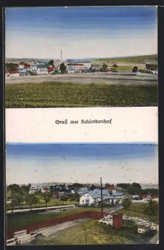 AK Schlottenhof, Panoramaansicht der Ortschaft