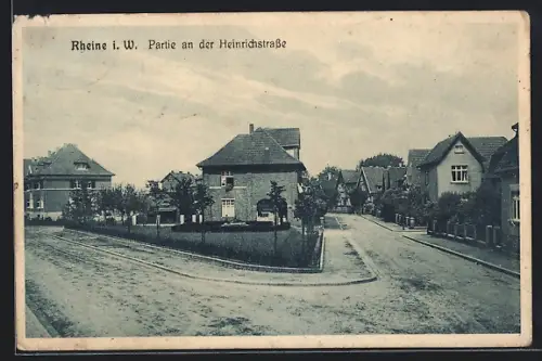 AK Rheine i. W., Partie an der Heinrichstrasse