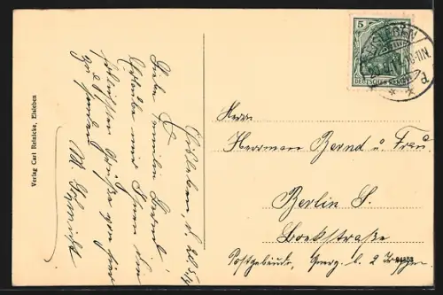 AK Eisleben, Blick auf die Mädchen-Volksschule