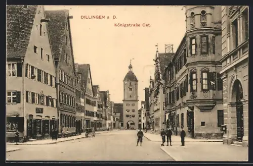 AK Dillingen a. D., Blick in die Königstrasse Ost