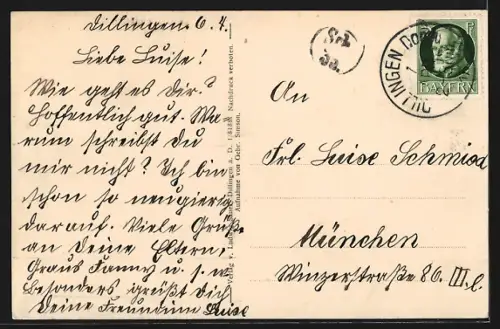 AK Dillingen a. D., Blick in die Königstrasse Ost