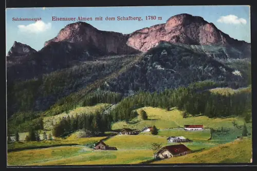 AK Schafberg, Blick auf die Eisenauer Almen