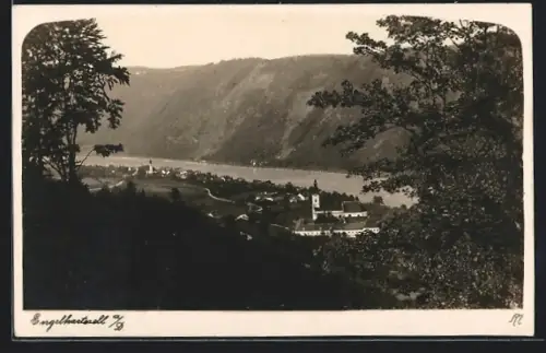 AK Engelhartszell, Gesamtansicht aus der Vogelschau